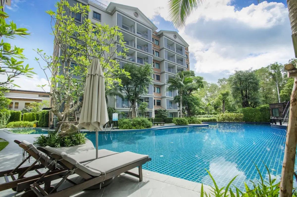 Studio with pool view at The Title Residencies, Nai Yang — Nai Yang · 2/30