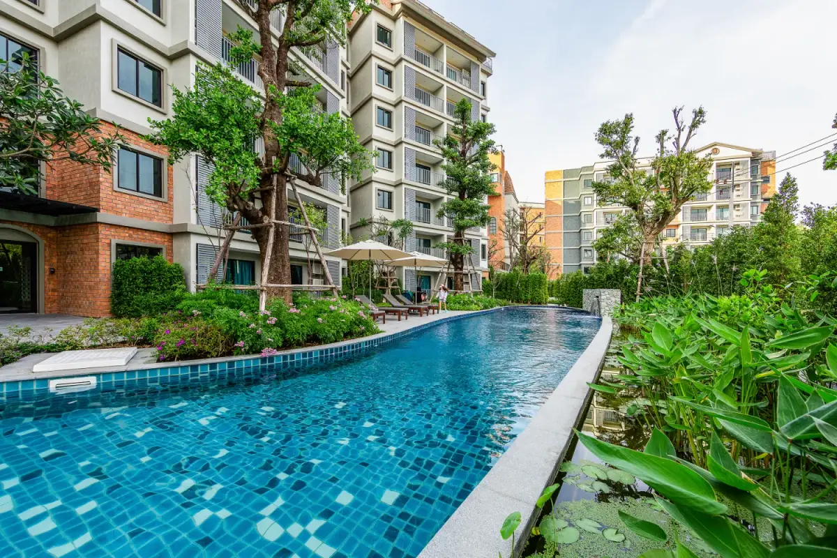 Studio with pool view at The Title Residencies, Nai Yang — Nai Yang · 4/30