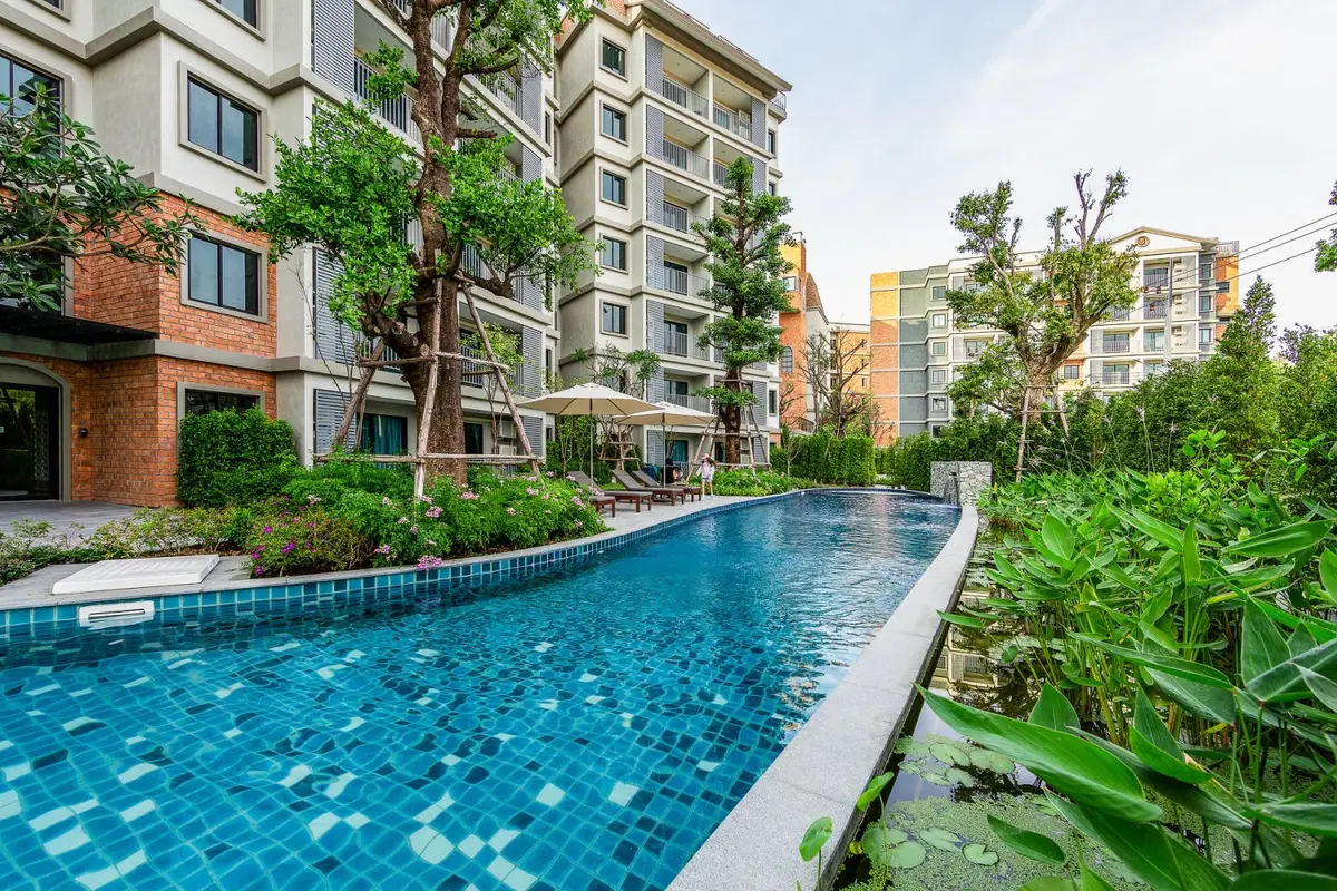 Studio with pool view at The Title Residencies, Nai Yang — Nai Yang · 4/30