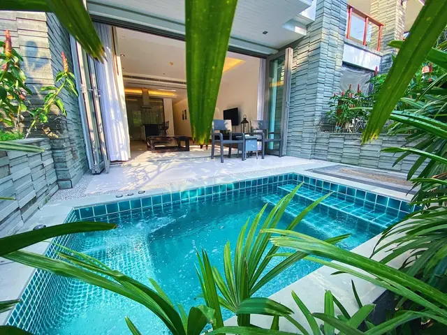 Comfortable 2-bedroom apartments, with pool view and near the sea in Pearl of Naithon project, on Naithon beach — Nai Thon