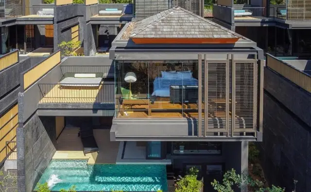 Astonishing 1-bedroom villa, with sea view in Akra project, on Layan Beach beach — Layan