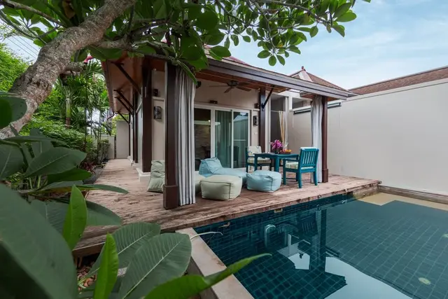 Gorgeous 1-bedroom villa, with pool view in Two Villas Holiday Oriental Style Layan project, on Bangtao / Laguna beach — Layan