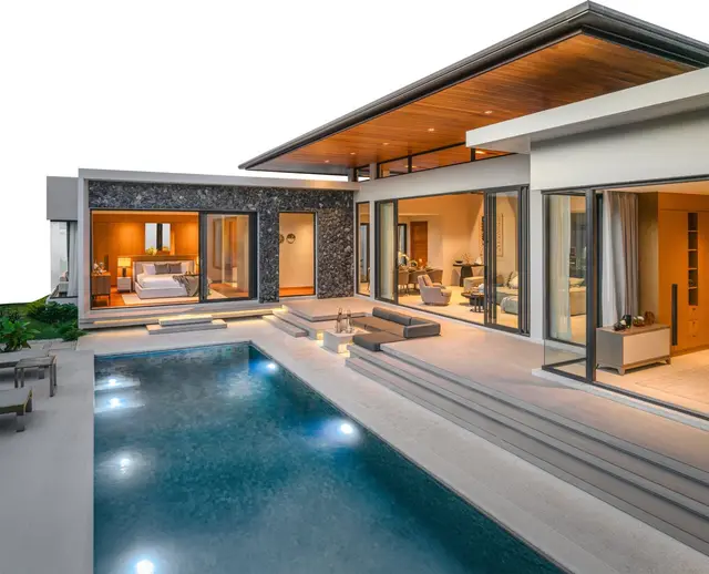 Fashionable 3-bedroom villa, with pool view, on Bangtao / Laguna beach — Thalang