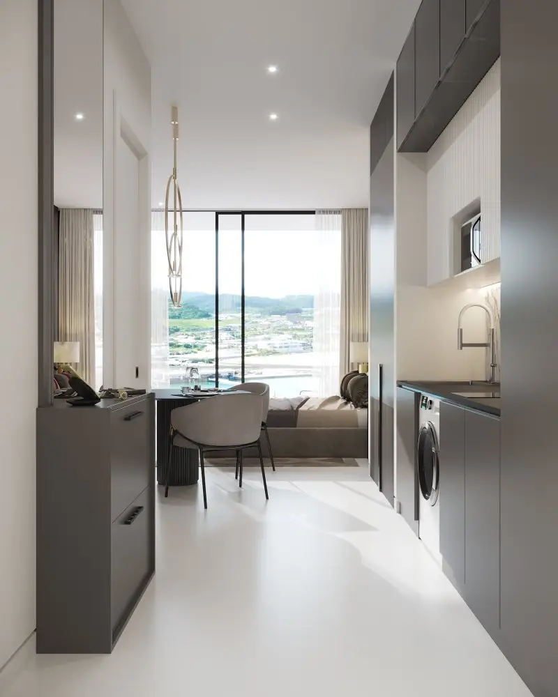 Garden-View Studio Apartment in Sunhills Lakeside, Layan — Layan · 2/16