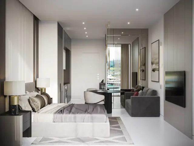 Garden-View Studio Apartment in Sunhills Lakeside, Layan — Layan