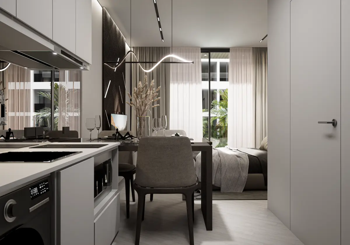 30 sqm Studio with Pool View at Sun Hills, Layan — Layan · 2/8
