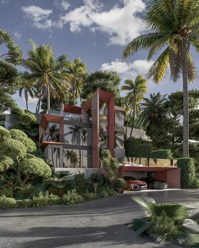 Spacious -Bedroom Villa, with pool view, on Karon beach — Karon