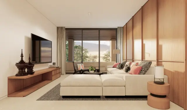 -Bedroom Apartments, with garden view, on Layan Beach beach — Layan