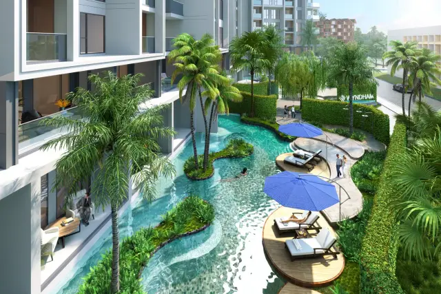 -Bedroom Apartments, with garden view and near the sea, on Naithon beach — Nai Thon